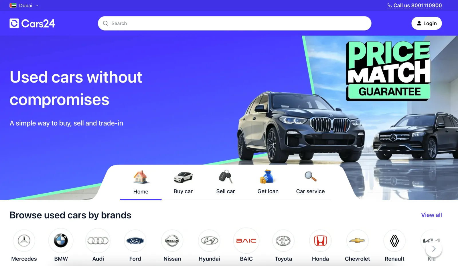Cars24 website